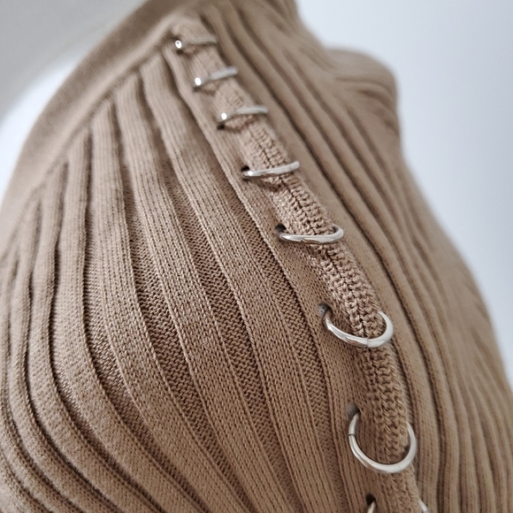 Alexander Wang Camel Ribbed Knit Cardigan XS - Picture 3 of 5